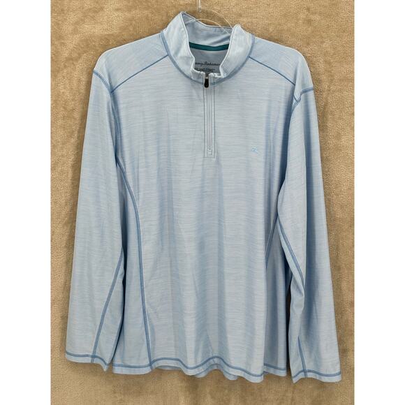 Tommy Bahama Pullover Shirt Men Large IslandZone 1/4 Zip Lightweight Performance - Picture 1 of 10